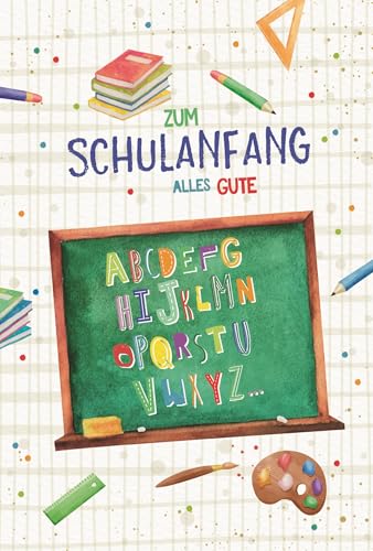PremiumLine Karte zum Schulanfang | 1 Stück mit Umschlag | Glückwunschkarte zur Einschulung | Grußkarte für Jungen & Mädchen | umweltfreundliche Klappkarte 11,5 x 17 cm aus Naturkarton PremiumLine Karte zum Schulanfang | 1 Stück mit Umschlag | Glückwunschkarte zur Einschulung | Grußkarte für Jungen & Mädchen | umweltfreundliche Klappkarte 11,5 x 17 cm aus Naturkarton von Skorpion