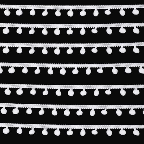 22 Yard Weiß Bommelborte, 2,5 Cm Bommel Fringe Band Pomponborte Pom Pom Fransen Basteln Pompoms Quaste Spitze, Bommelband Fransenborte Pompom Zierfransen Zum Nähen Von Kissen Kleidung Basteln Party 22 Yard Weiß Bommelborte, 2,5 Cm Bommel Fringe Band Pomponborte Pom Pom Fransen Basteln Pompoms Quaste Spitze, Bommelband Fransenborte Pompom Zierfransen Zum Nähen Von Kissen Kleidung Basteln Party von Skrfren