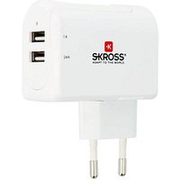 SKROSS Euro USB Charger 2-Port Ladeadapter weiß, 17 Watt von Skross