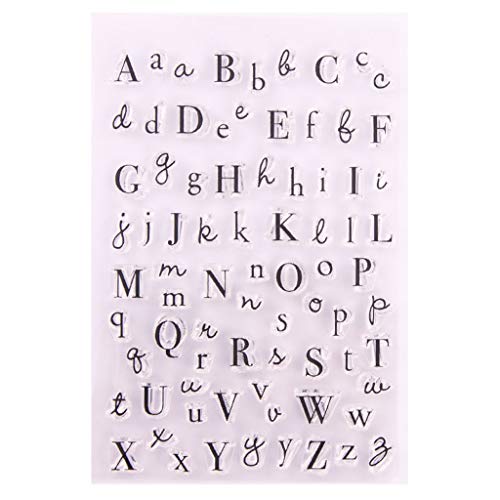 Silikonstempel, Buchstaben Transparent Klar Silikon Stempel Blatt Scrapbooking Fotoalbum DIY Stempel Für Weihnachten Valentinstag Thanksgiving Geschenke von Sksb