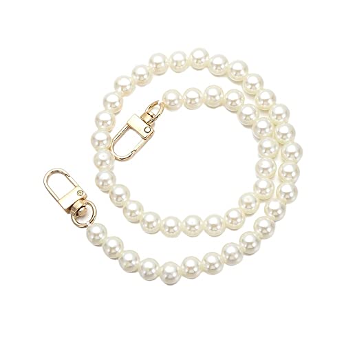 SkyjOy Taschenkette 8/10 mm Perlenriemen for Taschen Handtaschengriffe DIY Geldbörse Ersatz Lange Perlenkette for Umhängetaschenriemen Perlengürtel Kette FüR Tasche(50cm-10mm) von SkyJoy