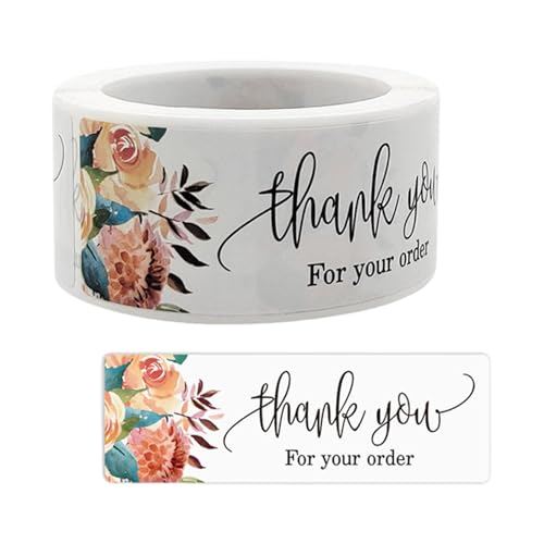 120 Stück/Rolle "Thank You"-Aufkleber, Klebeetiketten zum Verpacken von Umschlägen, Versiegeln und Backen von SkyPOOU