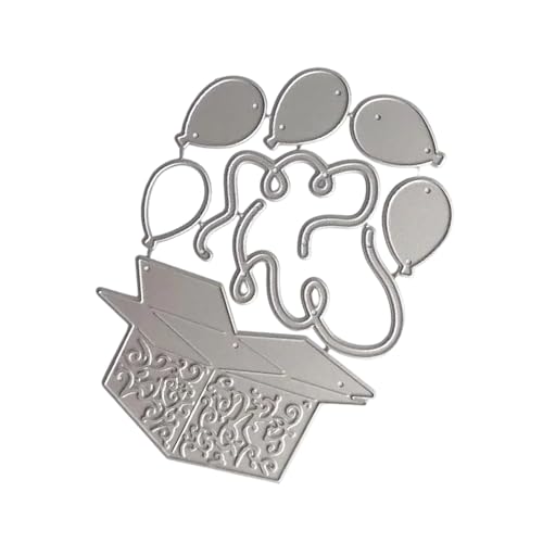 Ballon-Stanzschablonen, Karbonstahl, gestanzt, Metall, Prägeschablonen, dekoratives Prägepapier, Stanzform für Kartenherstellung Ballon-Stanzschablonen, Karbonstahl, gestanzt, Metall, Prägeschablonen, dekoratives Prägepapier, Stanzform für Kartenherstellung von SkyPOOU