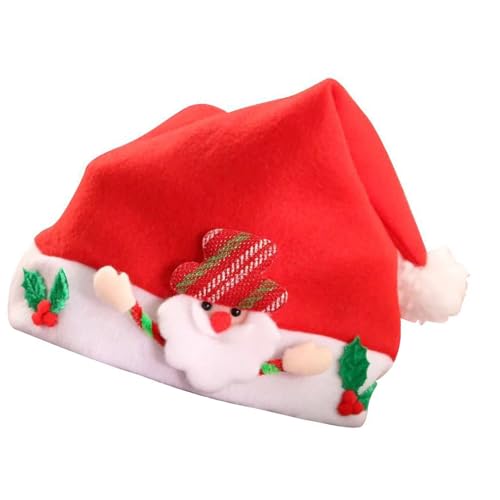 SkyPOOU Festliche Weihnachtsmütze, weiches Acryl, bequeme Mütze, Uni, für Feiertage, Partys SkyPOOU Festliche Weihnachtsmütze, weiches Acryl, bequeme Mütze, Uni, für Feiertage, Partys von SkyPOOU