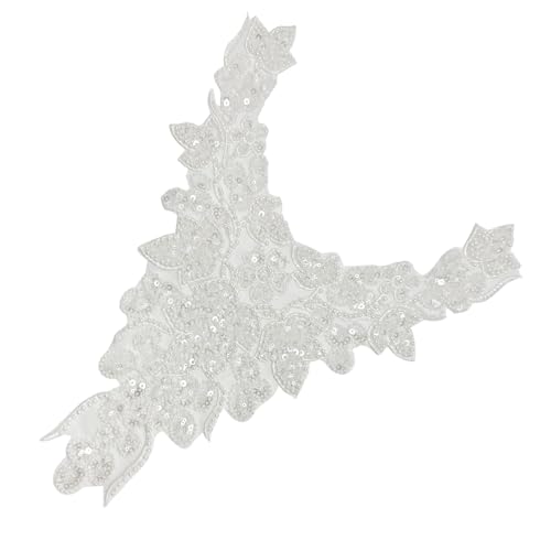 Spitzenstoff Blumenkragen Damen Hochzeitskleid Kragen Pailletten Stickerei Kragen für Kleidung Dekoration Spitzenstoff Blumenkragen Damen Hochzeitskleid Kragen Pailletten Stickerei Kragen für Kleidung Dekoration von SkyPOOU