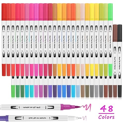 Skycase 48 Stück Boardmarker,white board marker pens,Whiteboard Marker,Dry Erase Marker für Magnettafel Flipchart, Whiteboard Stifte Abwischbar, Rundspitze,Lehrer Zubehör Schule Zuhause Büro von Skycase