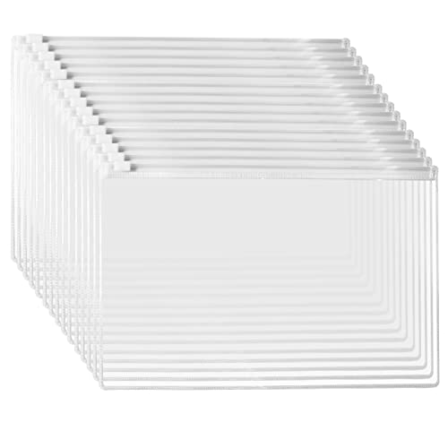 Skycase A4 Dokumentenmappe 12 Stück – Transparente Dokumententasche mit Reißverschluss für Quittungen, Hausaufgaben, Ordner & Akten (Sichttasche, Umschlagordner) von Skycase