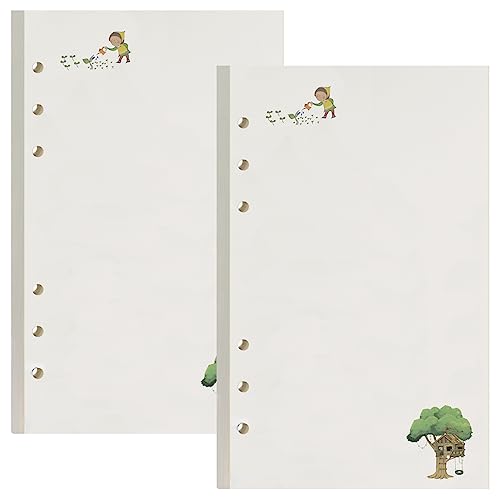 Skycase A6 Ringbuch Nachfüllset – 120 Blatt liniert/kariert | Kompatibel mit Filofax A6 | 6-Loch-Einsätze für Organizer & Notizen | Hochwertiges Papier von Skycase