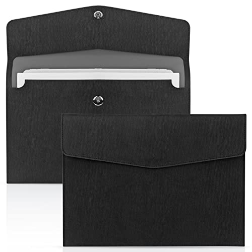 Skycase Dokumententasche A4,Dokumenten-Taschen PU Leder,Geschäfts Datei-Bag Dokumentenmappe Aktentasche Datei Taschen,Datei Organizer Aktenordner Aktentasche für A4 Dokumente Büro Schulreise,Schwarz von Skycase