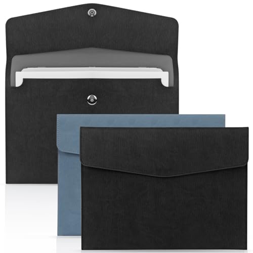 Skycase Dokumententasche A4,Dokumenten-Taschen PU Leder,Geschäfts Datei-Bag Dokumentenmappe Aktentasche Datei Taschen,Datei Organizer Aktenordner Aktentasche für A4 Dokumente Büro Schulreise(BL+BK) von Skycase