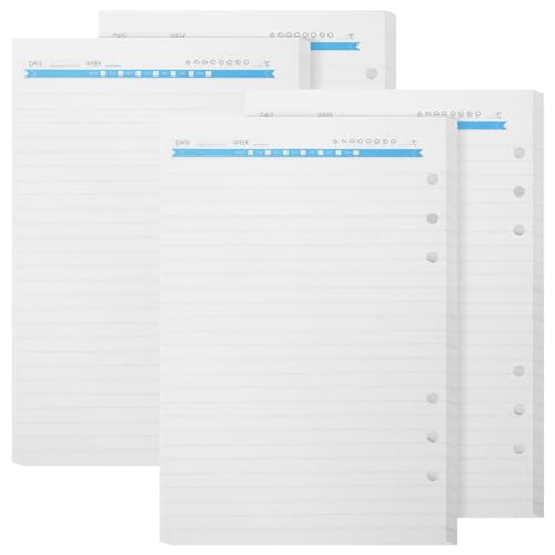 Skycase A5 Nachfüllpapier, 100 GSM Liniertes Papier, 6-Loch Loseblätter für Filofax, Ringbücher & Notizen, 80 Blatt – Ideal für Büro, Schule und Skizzen (Linie) von Skycase