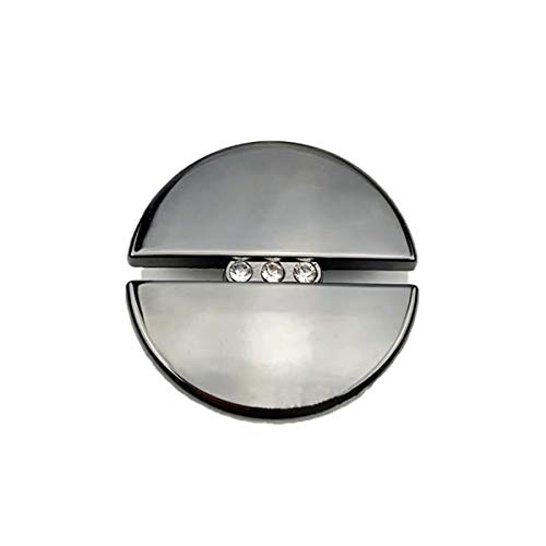 Moonbaby 10Pcs Diamant Metallknopf 20mm / 23mm / 25mm runde Knöpfe Anzug Kaschmirmantel DIY Nähen Dekoration Buckle Gewehr-Schwarz 23mm von Moonbaby