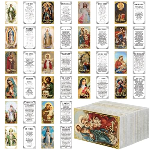 Skyygemm 240 Stück sortierte Heilige Karten mit katholischen Heiligen und Gebeten, katholische Heiligen-Set, Heilige Gebetskarte für Frauen, Männer, Mutter, Vater, Patentante, Geschenke von Patensohn Skyygemm 240 Stück sortierte Heilige Karten mit katholischen Heiligen und Gebeten, katholische Heiligen-Set, Heilige Gebetskarte für Frauen, Männer, Mutter, Vater, Patentante, Geschenke von Patensohn von Skyygemm