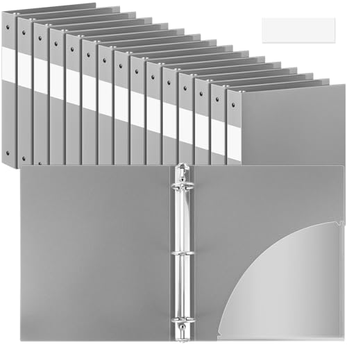 Skyygemm 36 Stück 2,5 cm 3-Ring-Ordner aus Kunststoff, flexibel, passend für Briefgröße 21,6 x 27,9 cm, Papier, hält bis zu 225 Blatt mit 1 Tasche, vielseitiger Ordner für Schule, Büro, Zuhause (grau) Skyygemm 36 Stück 2,5 cm 3-Ring-Ordner aus Kunststoff, flexibel, passend für Briefgröße 21,6 x 27,9 cm, Papier, hält bis zu 225 Blatt mit 1 Tasche, vielseitiger Ordner für Schule, Büro, Zuhause (grau) von Skyygemm