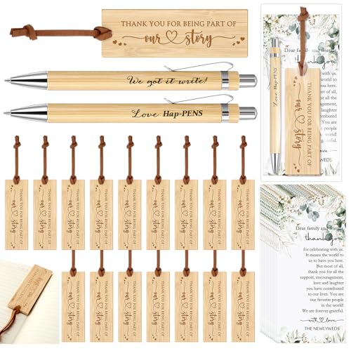 Skyygemm 50 Sets Hochzeits-Partygeschenke für Gäste, inklusive "We Got It Write" Holz-Bambus-Stifte aus Bambus mit Quaste, Dankeskarten mit Tasche, Hochzeitsgeschenke, Leseliebhaber, Geschenk für Skyygemm 50 Sets Hochzeits-Partygeschenke für Gäste, inklusive "We Got It Write" Holz-Bambus-Stifte aus Bambus mit Quaste, Dankeskarten mit Tasche, Hochzeitsgeschenke, Leseliebhaber, Geschenk für von Skyygemm