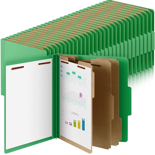 Skyygemm Klassifizierungsmappen, 3 Trennblätter, mit Verschluss, 2 Zinken, Pressbrett, Mitarbeitermappen mit 8,9 cm Erweiterung für Standard-Medizinakten, Dokumentenbericht, 72 Stück von Skyygemm