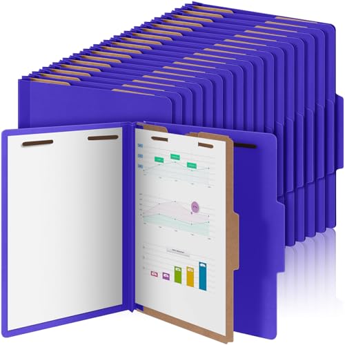 Skyygemm Klassifizierungsmappen, Briefgröße, 1 Trennwand, Presskarton-Aktenordner mit 8,9 cm Erweiterung, 2 Zinkenverschluss, robuster Büroordner für Lehrer, Medizin, Krankenschwestern, Lila, 72 Stück von Skyygemm