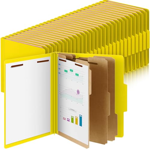 Skyygemm Klassifizierungsmappen, Briefgröße, 3 Trennwände, Presskarton-Aktenordner, Großpackung, 12,7 cm Erweiterung, 2 Zinkenverschluss, Schulanfang, robuster Aktenordner, Studenten, Lehrer, Gelb, 72 Skyygemm Klassifizierungsmappen, Briefgröße, 3 Trennwände, Presskarton-Aktenordner, Großpackung, 12,7 cm Erweiterung, 2 Zinkenverschluss, Schulanfang, robuster Aktenordner, Studenten, Lehrer, Gelb, 72 von Skyygemm