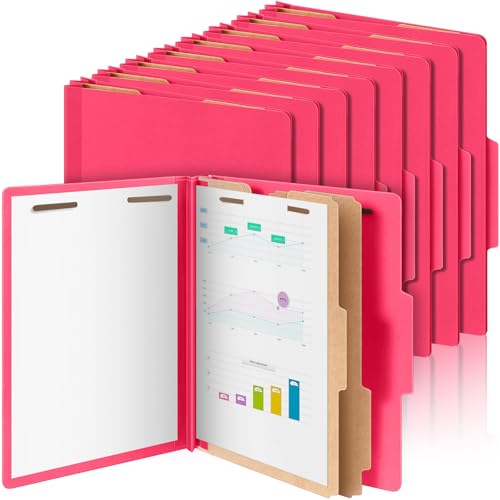 Skyygemm Klassifizierungsmappen, Großpackung, 2 Trennblätter, Aktenordner mit Verschluss, 2 Zinken, Briefgröße, Papier-Presskarton-Aktenordner mit 8,9 cm Erweiterung zum Organisieren von von Skyygemm