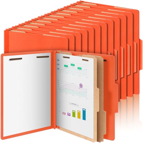 Skyygemm Klassifizierungsmappen, Großpackung, 2 Trennblätter, Aktenordner mit Verschluss, 2 Zinken, Briefgröße, Presskarton-Aktenordner mit 8,9 cm Erweiterung für die Organisation von Büro von Skyygemm