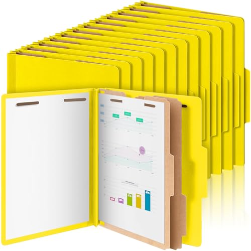 Skyygemm Klassifizierungsmappen, Großpackung, 2 Trennblätter, Aktenordner mit Verschluss, 2 Zinken, Briefgröße, Presskarton-Aktenordner mit 8,9 cm Erweiterung für die Organisation von Büro von Skyygemm