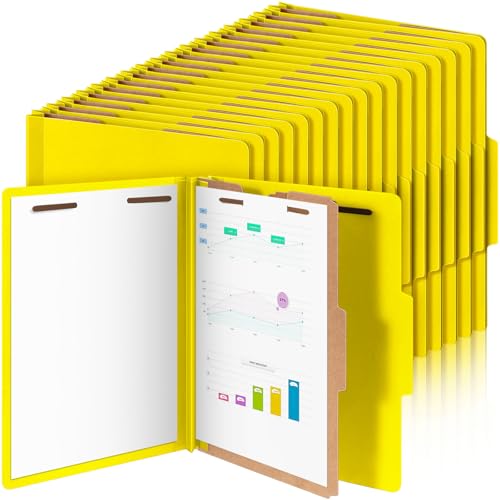 Skyygemm Klassifizierungsmappen, Großpackung mit 1 Trennwand, 8,9 cm Erweiterung, Presskarton-Aktenordner mit 2 Zinken, Verschluss für Standard-Medizinakten, Briefgröße, Dokumentenbericht, Gelb, 36 Skyygemm Klassifizierungsmappen, Großpackung mit 1 Trennwand, 8,9 cm Erweiterung, Presskarton-Aktenordner mit 2 Zinken, Verschluss für Standard-Medizinakten, Briefgröße, Dokumentenbericht, Gelb, 36 von Skyygemm