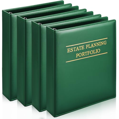 Skyygemm Portfolio-Ordner für Nachlassplanung, PU-Leder, 3-Ringbücher mit goldfarbenem Titel und Registerkarten, 27,9 x 30,8 x 6,1 cm, Grün Skyygemm Portfolio-Ordner für Nachlassplanung, PU-Leder, 3-Ringbücher mit goldfarbenem Titel und Registerkarten, 27,9 x 30,8 x 6,1 cm, Grün von Skyygemm