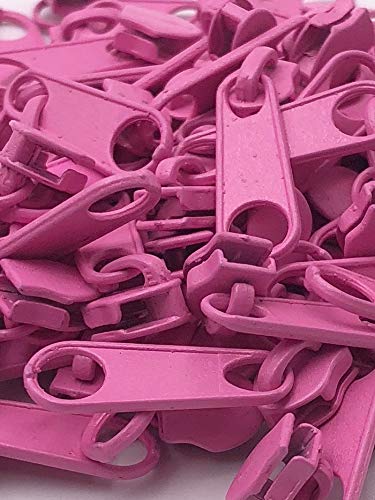 20 Zipper Schieber für 3mm Reißverschluss endlos (Rosa/Pink) von Slantastoffe