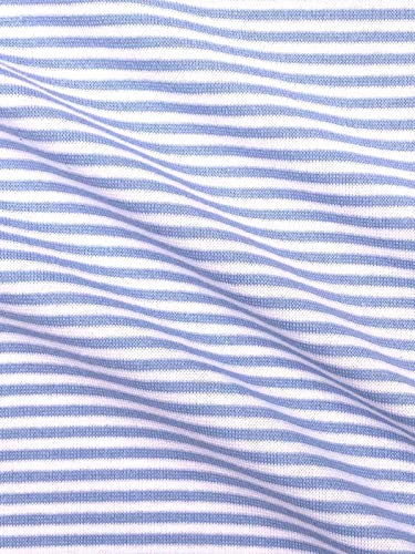 Bündchenstoff Schlauch Meterware Streifen 4 Farben ab 50cm (Hellblau, 100cm) von Slantastoffe
