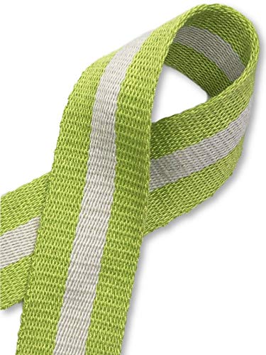Gurtband 40mm Baumwolle Taschengurt Streifen 9 Farben (Grün) von Slantastoffe