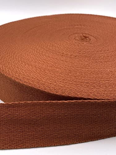 Gurtband 40mm Baumwolle Taschengurt uni 32 Farben - 1 Meter (Ziegelrot) von Slantastoffe