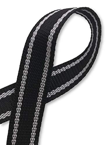 Gurtband Tragband Gurt 30mm Streifen 3 Farben (Schwarz-weiß) von Slantastoffe