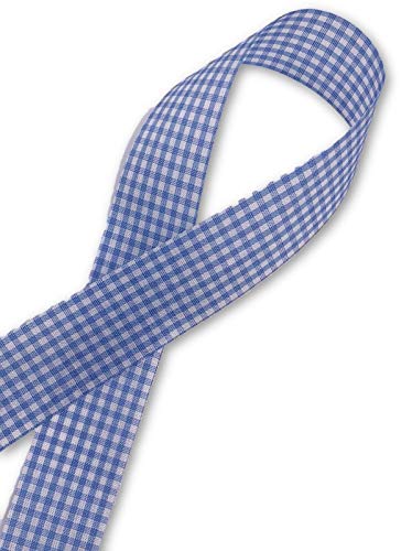 Karoband Webband Borte Schleife Dekoband 5m 25mm (Hellblau) von Slantastoffe
