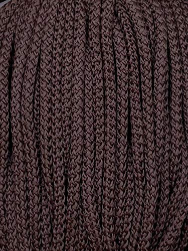 Kordel 5 mm Schnur Turnbeutel Synthetik (Dunkelbraun, 3m) von Slantastoffe