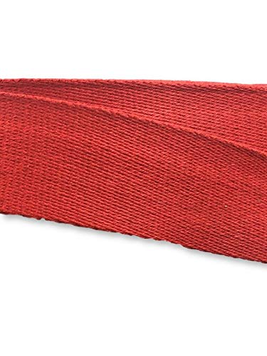 Slantastoffe Gurtband 40mm Baumwolle Taschengurt Uni 32 Farben - 1 Meter (Rot) von Slantastoffe