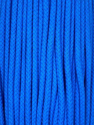 Kordel Baumwolle 8mm rund Schnur Turnbeutel Seil 17 Farben (Aqua, 5m) von Slantastoffe
