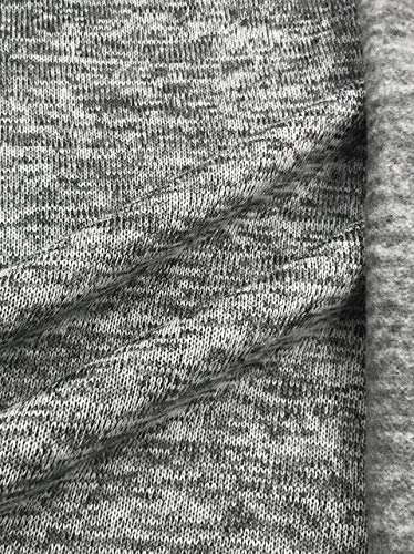 Strickstoff Strickfleece Stoff Fleece meliert 4 Farben (Grau meliert, 200cm) von Slantastoffe