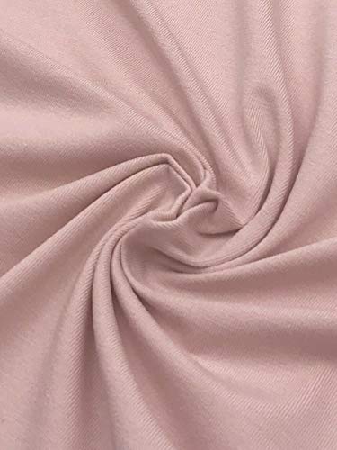 Viskose Jersey Stoff uni Meterware 6 Farben Breite 160 cm ab 50 cm (Nude, 1,5m) von Slantastoffe
