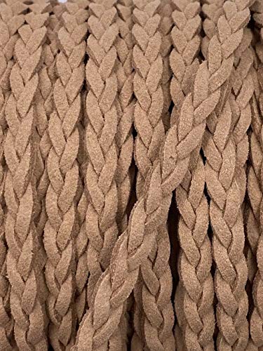 Wildlederband Webband geflochten Schnur 8 Farben (Taupe, 8m) von Slantastoffe