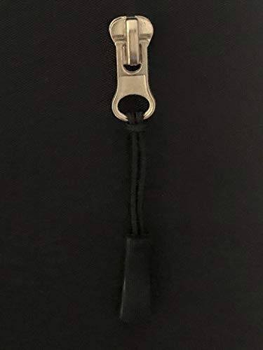 Zipper Anhänger Schieber Gummi Reißverschluss bunt gemischt (Schwarz, 10 St.) von Slantastoffe