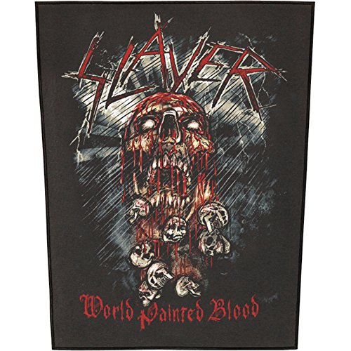 XLG Slayer World Painted Blood Back Patch Album Art Metal Jacket Sew On Applique, Schwarz, Einheitsgröße von Slayer