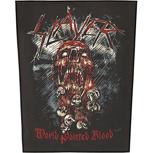 XLG Slayer World Painted Blood Back Patch Album Kunst Metall Jacke Aufnäher Applikation, Schwarz und Rot XLG Slayer World Painted Blood Back Patch Album Kunst Metall Jacke Aufnäher Applikation, Schwarz und Rot von Slayer