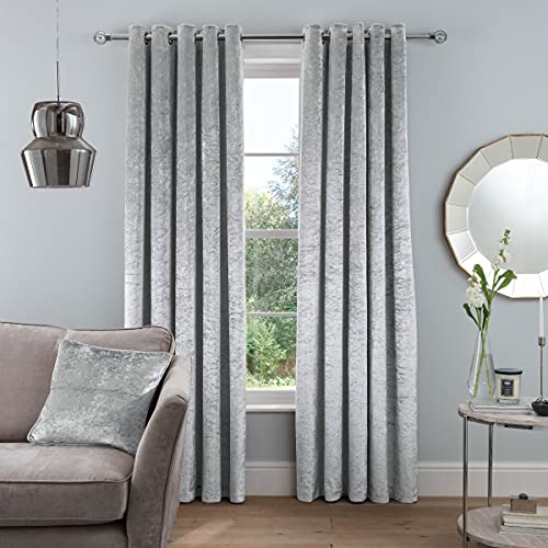 Sleepdown Luxuriöse Verdunkelungsvorhänge aus Pannesamt, mit Ösen, super wärmeisoliert, für Schlafzimmer und Wohnzimmer, 117,8 x 137,7 cm, silberfarben Sleepdown Luxuriöse Verdunkelungsvorhänge aus Pannesamt, mit Ösen, super wärmeisoliert, für Schlafzimmer und Wohnzimmer, 117,8 x 137,7 cm, silberfarben von Sleepdown