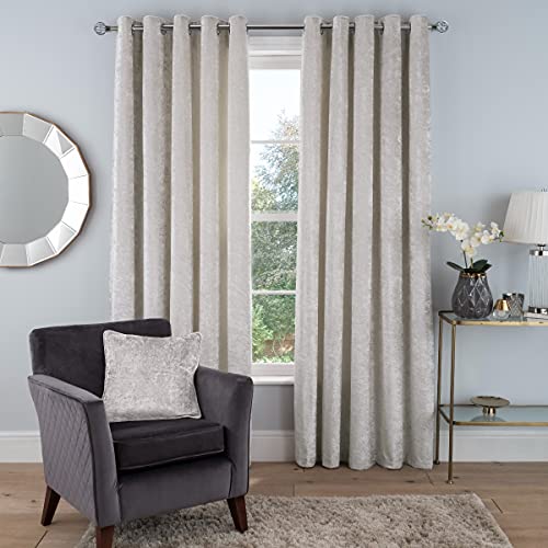 Sleepdown Luxuriöse Verdunkelungsvorhänge aus Pannesamt, mit Ösen, super wärmeisoliert, für Schlafzimmer und Wohnzimmer, 168 x 137 cm, Elfenbeinfarben Sleepdown Luxuriöse Verdunkelungsvorhänge aus Pannesamt, mit Ösen, super wärmeisoliert, für Schlafzimmer und Wohnzimmer, 168 x 137 cm, Elfenbeinfarben von Sleepdown