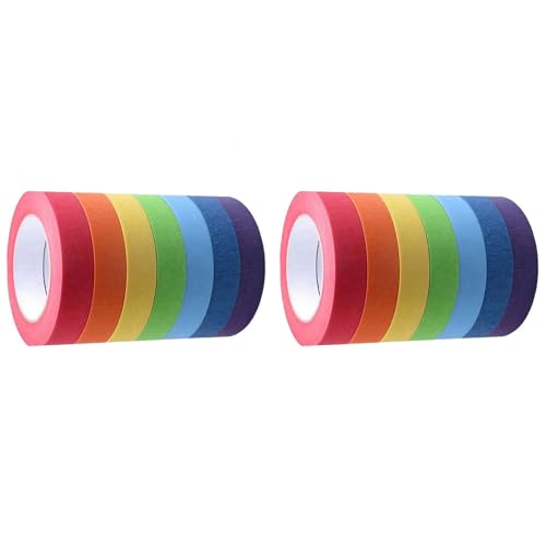 Sliccoom 14X Farbiges Abdeckband, Farbiges Malerband für Kunst und, Zeichenband, Bastelband, Papierband, Buntes Klebeband, E Sliccoom 14X Farbiges Abdeckband, Farbiges Malerband für Kunst und, Zeichenband, Bastelband, Papierband, Buntes Klebeband, E von Sliccoom