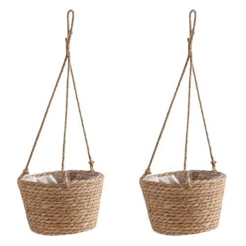 Slicooken 2X Garten-H?ngepflanzgef??, Makramee-Pflanzenaufbewahrungskorb, Juteseil, Gewebt, f¨¹r Drinnen und Drau?en, Blumentopfhalter, Prim?rfarbe M Slicooken 2X Garten-H?ngepflanzgef??, Makramee-Pflanzenaufbewahrungskorb, Juteseil, Gewebt, f¨¹r Drinnen und Drau?en, Blumentopfhalter, Prim?rfarbe M von Slicooken