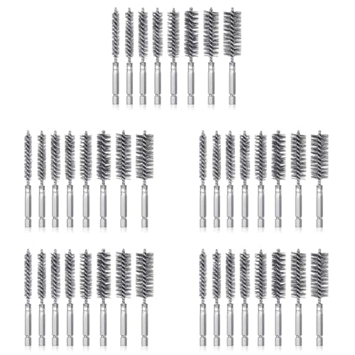 Slicooken 40 Stücke Draht Bürsten Bohrer Satz mit 1/4 Sechskant Schaft Stahl Draht Zwirn Bürste, Geeignet für Bohren Von Schlagzeug A Slicooken 40 Stücke Draht Bürsten Bohrer Satz mit 1/4 Sechskant Schaft Stahl Draht Zwirn Bürste, Geeignet für Bohren Von Schlagzeug A von Slicooken