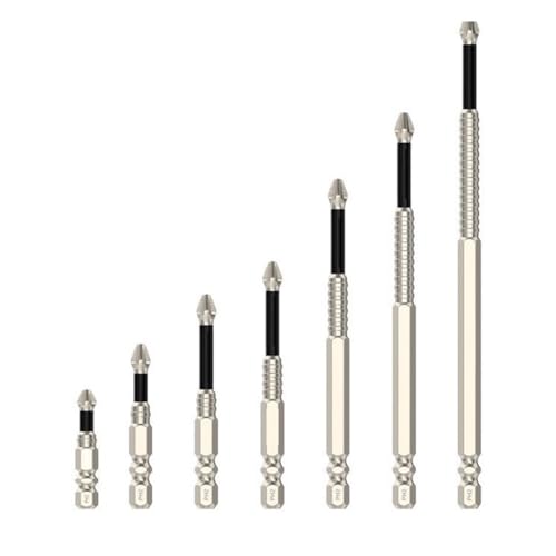 Slicooken Nicht Rutschfein Härte Bit Nicht-Schlupf-Kreuzkopf 25-150 mm Anti-Schlupf-Bits Elektrische Bohrer Elektrikschraubendreher Bit Slicooken Nicht Rutschfein Härte Bit Nicht-Schlupf-Kreuzkopf 25-150 mm Anti-Schlupf-Bits Elektrische Bohrer Elektrikschraubendreher Bit von Slicooken