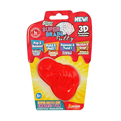 SLIMY Super Brain Putty 22g Rainbow & Neon - intelligente Dough Play Hüpfknete, magische Modelliermasse in 18 tollen Farben im transparenten 3D - Container, BPA- und glutenfreie Kinderknete von Slimy