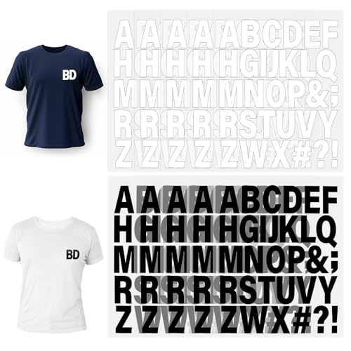 10 Blätter Buchstaben Aufbügeln Wasserdicht Bügel Patches, Buchstaben zum Aufbügeln, 4cm Wasserdicht A-Z Bügelbuchstaben für Textilien für Textilien DIY T-Shirt Kleidung Uniform(Schwarz&Weiß) 10 Blätter Buchstaben Aufbügeln Wasserdicht Bügel Patches, Buchstaben zum Aufbügeln, 4cm Wasserdicht A-Z Bügelbuchstaben für Textilien für Textilien DIY T-Shirt Kleidung Uniform(Schwarz&Weiß) von Sliverdew
